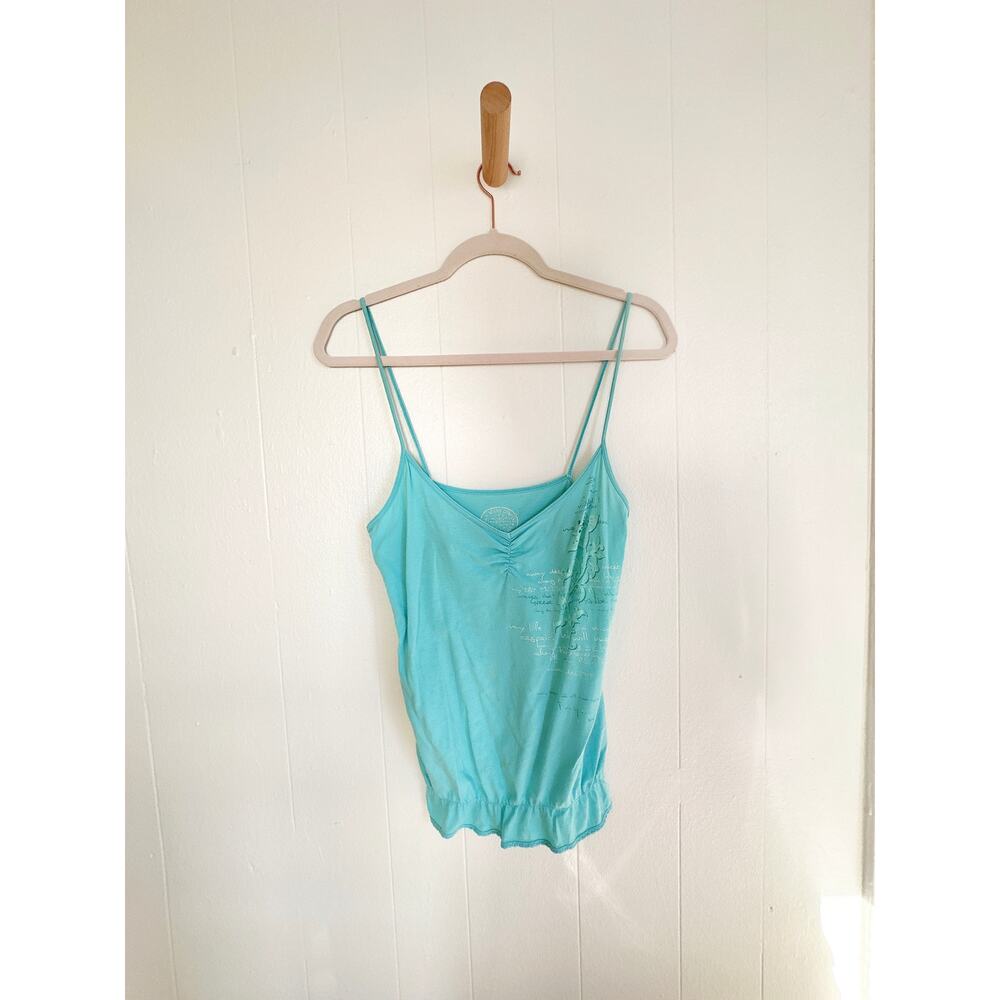 TRUE Y2K Polo Jeans Co. Crystal Logo Tank Top - 100% Cotton - Blue - S/M